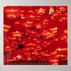 Red Lanterns Chinesisches Neujahr Poster
