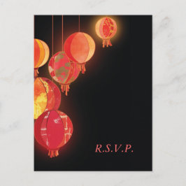 Red Lanterns Wedding Menu UAWG Einladungspostkarte