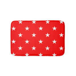 Red Large Stars Bath Mat Badematte