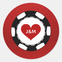 Red Las Vegas Passport-Aufkleber Runder Aufkleber