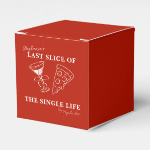 Red Last Slice of the Single Life Bachelorette Geschenkschachtel