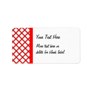 Red Lattice Custom Avery Label Adressaufkleber
