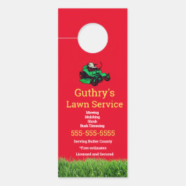 Red Lawn Service Door Hanger Türanhänger