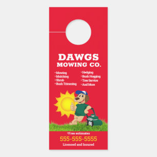 Red Lawn Service Door Hanger Türanhänger