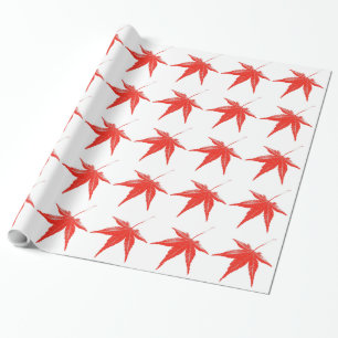 Red Leaf Geschenkpapier