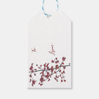 Red Leaf Gift Tag Geschenkanhänger