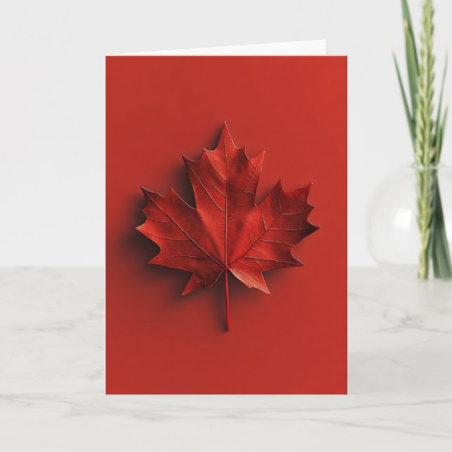 Red Leaf Maple Canada Feiertagskarte (Vorderseite)