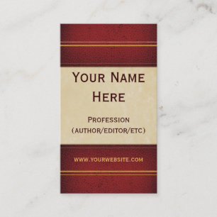 Red Leather Book Business Card Visitenkarte