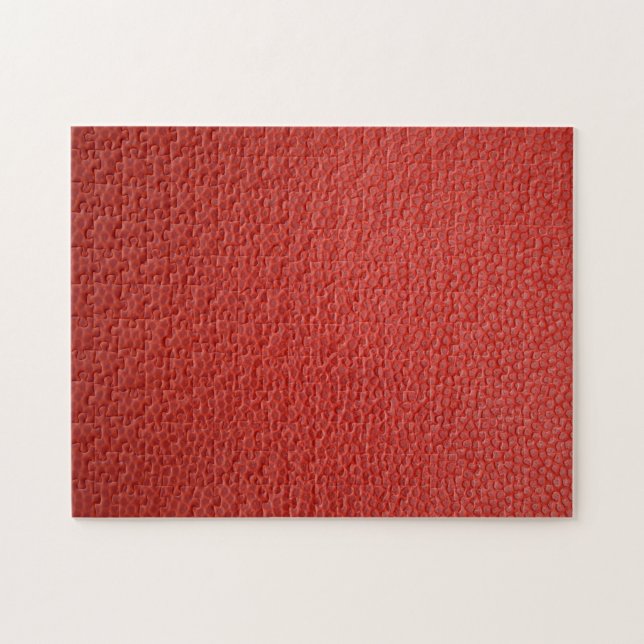 Red Leather Texture Puzzle (Horizontal)
