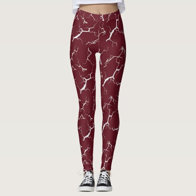 Red leggings with tie-dye design (Vorderseite)