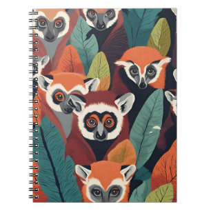 Red Lemur Notebook - Bold Wildlife Inspiriert Desi Notizblock