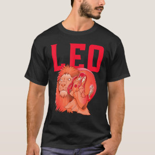 Red Leo Zodiac Astrologisches Horoskop T-Shirt