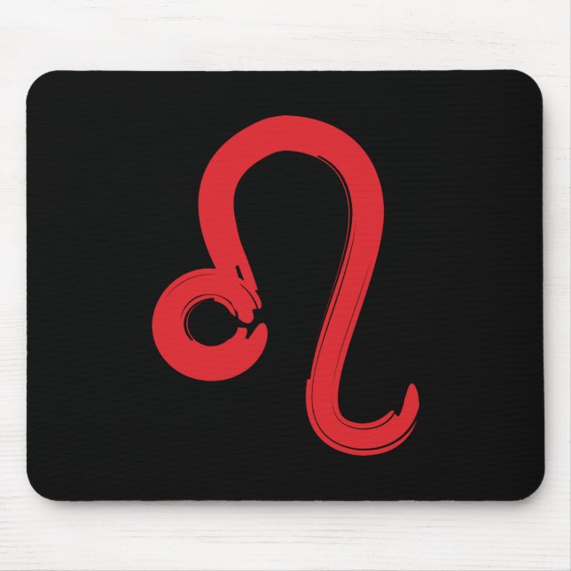 Red LEO Zodiac Signatur Juli August Geburtstag Ast Mousepad (Vorne)