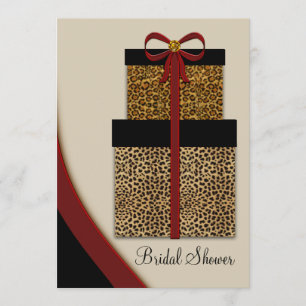 Red Leopard Gifts Leopard Brautparty Einladung
