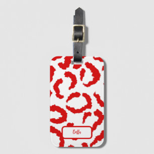 Red Leopard Pattern Gepäckanhänger
