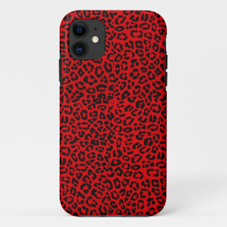 Red Leopard Print Iphone 5S Fall Case-Mate iPhone Hülle