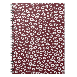 Red Leopard Print Notizblock