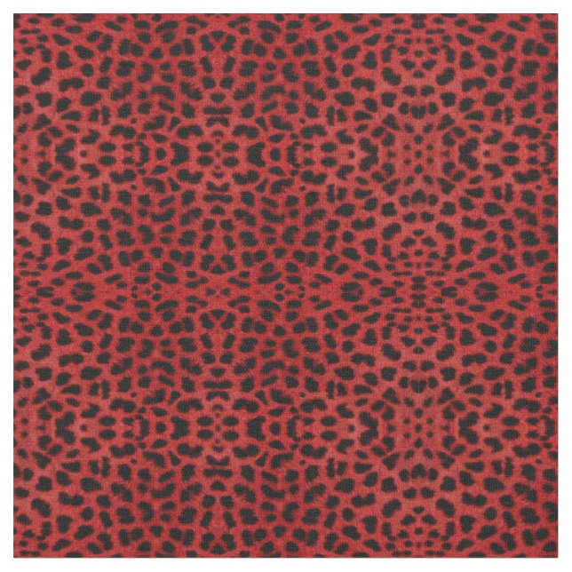 Red Leopard Print Stoff (Nahaufnahme)