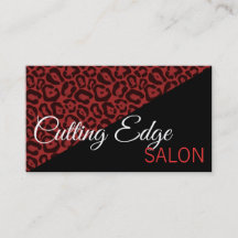 Red Leopard Salon Business Card