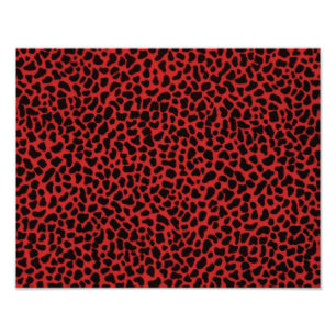 Red Leopard Skin Fotodruck