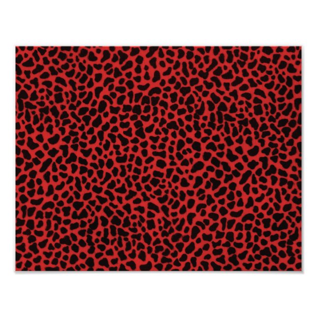 Red Leopard Skin Fotodruck (Vorne)