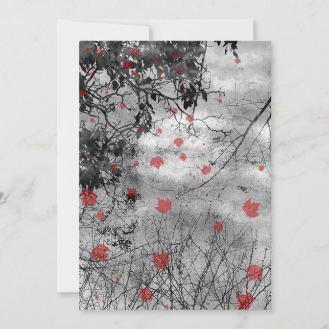 Red Letter Day Goth Wedding Einladung (Vorderseite)