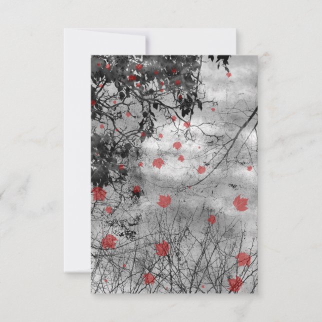 Red Letter Day Goth Wedding RSVP Karte (Vorderseite)