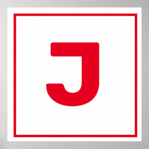 Red letter J Poster