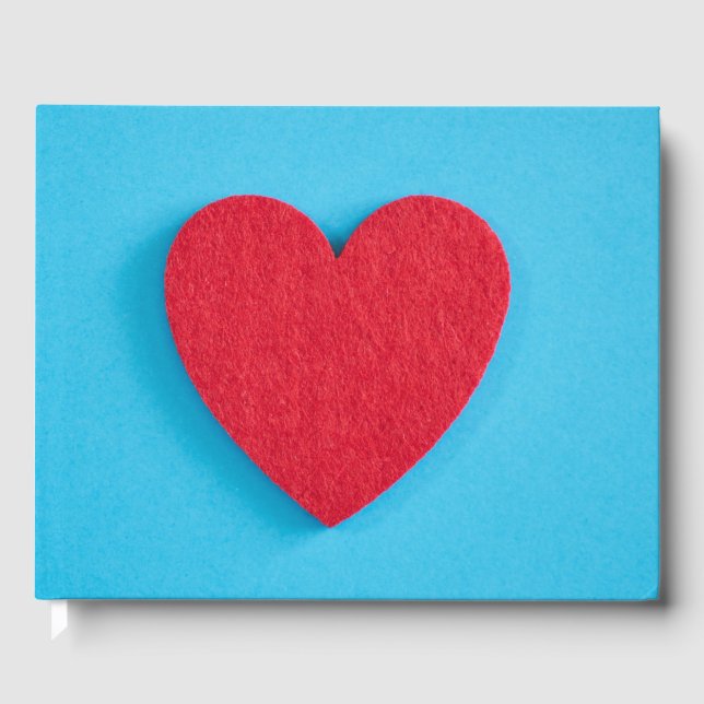Red Liebe Heart Gästebuch (Vorderseite)