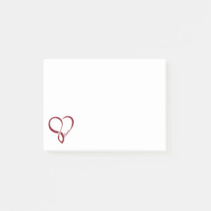Red Liebe Heart PostIt Notizen