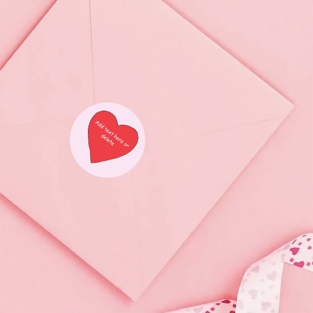 Red Liebe Heart Runder Aufkleber (Von Creator hochgeladen)