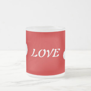 Red Liebe Heart Tasse