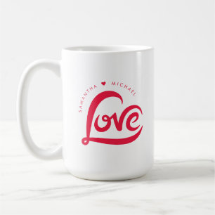 Red Liebe Heart Valentinstag Kaffeetasse