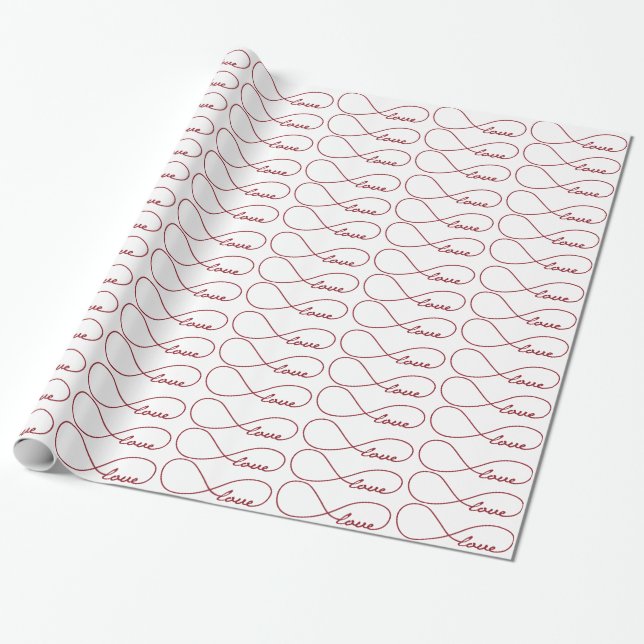 Red Liebe Infinity Gift Wrap Geschenkpapier (Ungerollt)