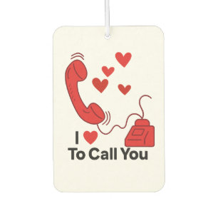 Red Liebe Telefon - Niedliche Retro Call Illustrat Autolufterfrischer