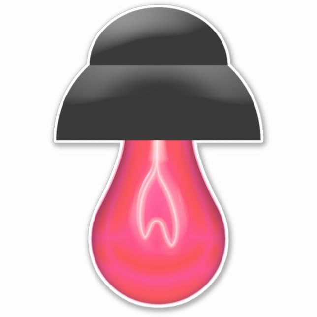 Red Light Bulle Aufkleber (Vorderseite)