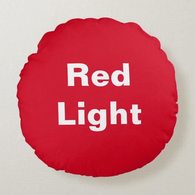 Red Light Green Light Kids Game Round Kissen (Vorderseite)