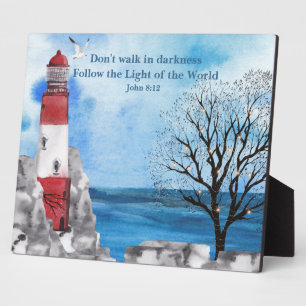Red Lighthouse Aquarellfarben Fotoplatte