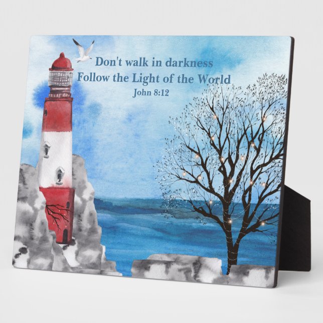 Red Lighthouse Aquarellfarben Fotoplatte (Seite)