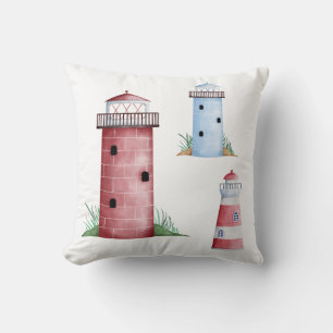 Red Lighthouse Pillow Kissen