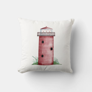 Red Lighthouse Pillow Kissen