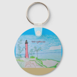 Red Lighthouse Schlüsselanhänger