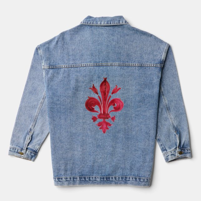 RED LILIE Heraldi Floral Jeansjacke (Rückseite)