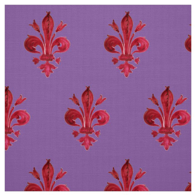 RED LILIE IM LILA Blumenmuster Stoff (Muster)