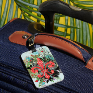 Red Lilie Luggage Tag Gepäckanhänger