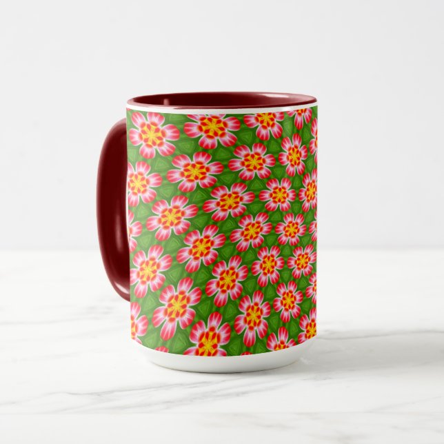 Red Lilies Pattern Tasse (Vorderseite Links)