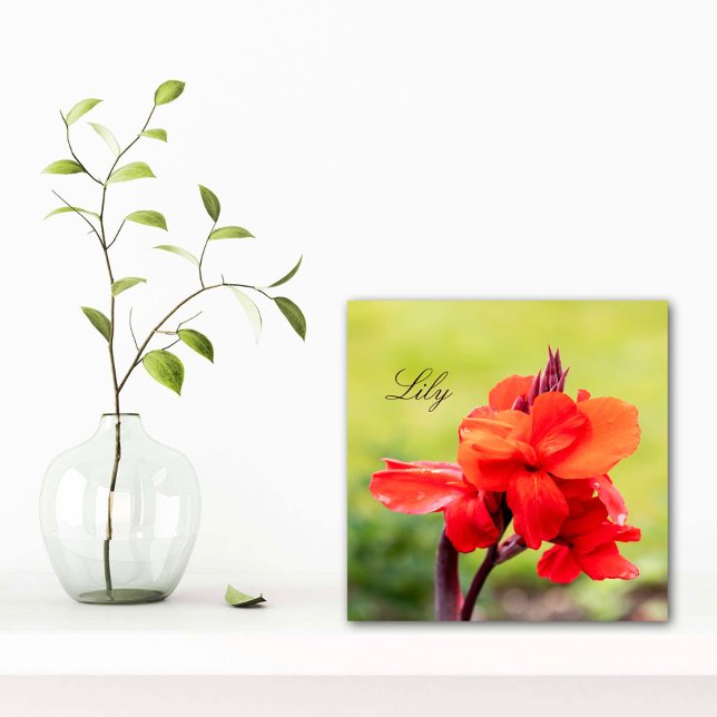 Red Lily Individuelle Name Fliese (Von Creator hochgeladen)