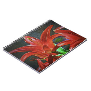 Red Lily Textured by Shirley Taylor Notizblock