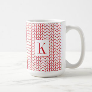 RED LINE STRICK Tall White Tasse + Ursprünglich