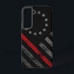 Red Line Vintage American Flag Samsung Galaxy Hülle<br><div class="desc">Show Your Support for Our First Responders with Our Themed Phone Cases. Police,  Fire And Rescue,  and EMT Available!</div>